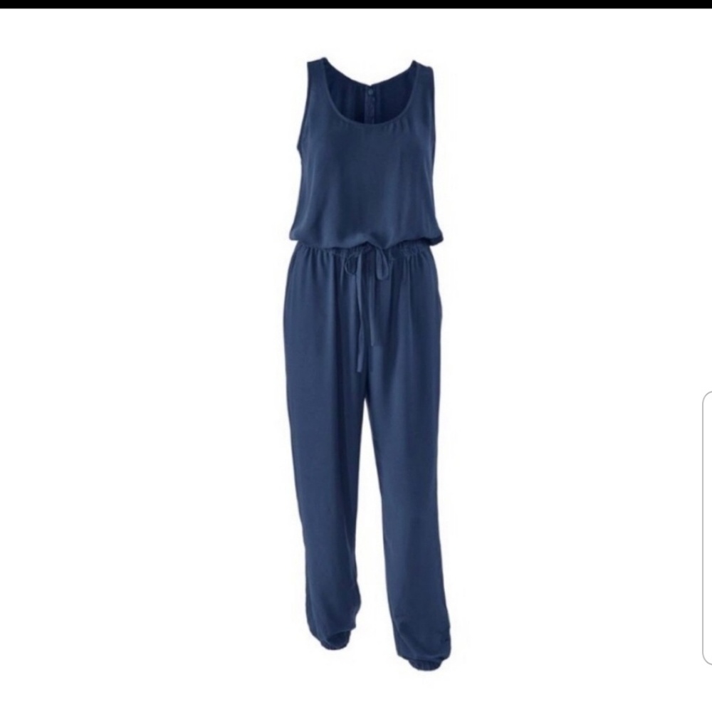Navy Blue Cabi Drawstring Jumpsuit